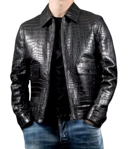 ジャケット・アウター Emelda leather crocodile LAMBSKIN jacket ジャケット・アウター Emelda leather crocodile LAMBSKIN